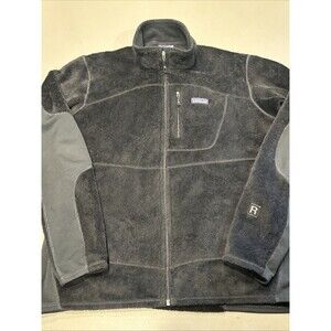 Patagonia Mens R2 Fleece Jacket Size Large Gray Full Zip Outdoor Hiking Size L